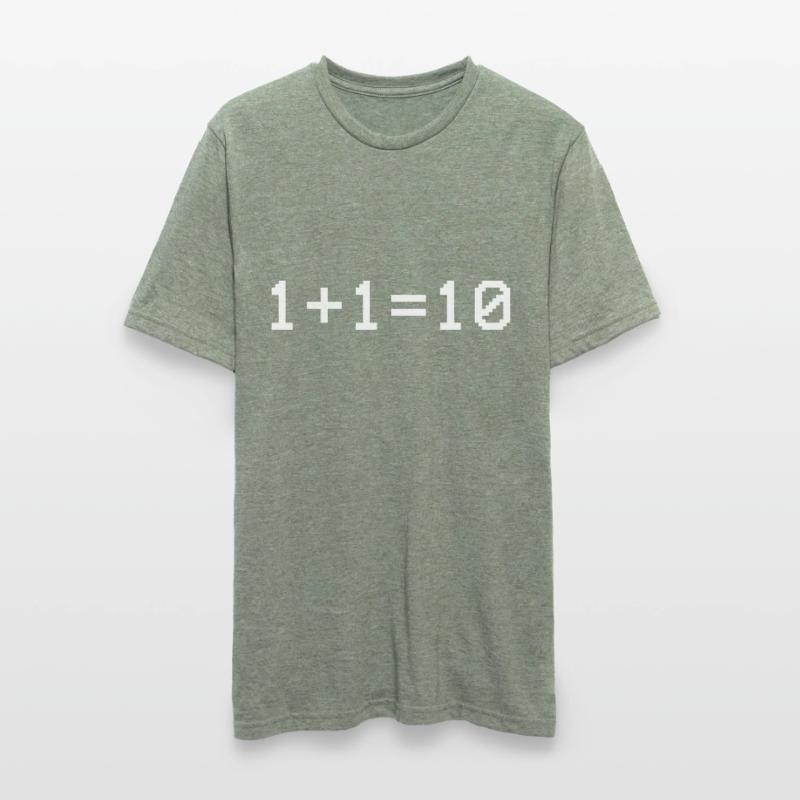 1+1=10 Funny Computer Science Computer Scientist Binary Unisex Polycotton T-Shirt