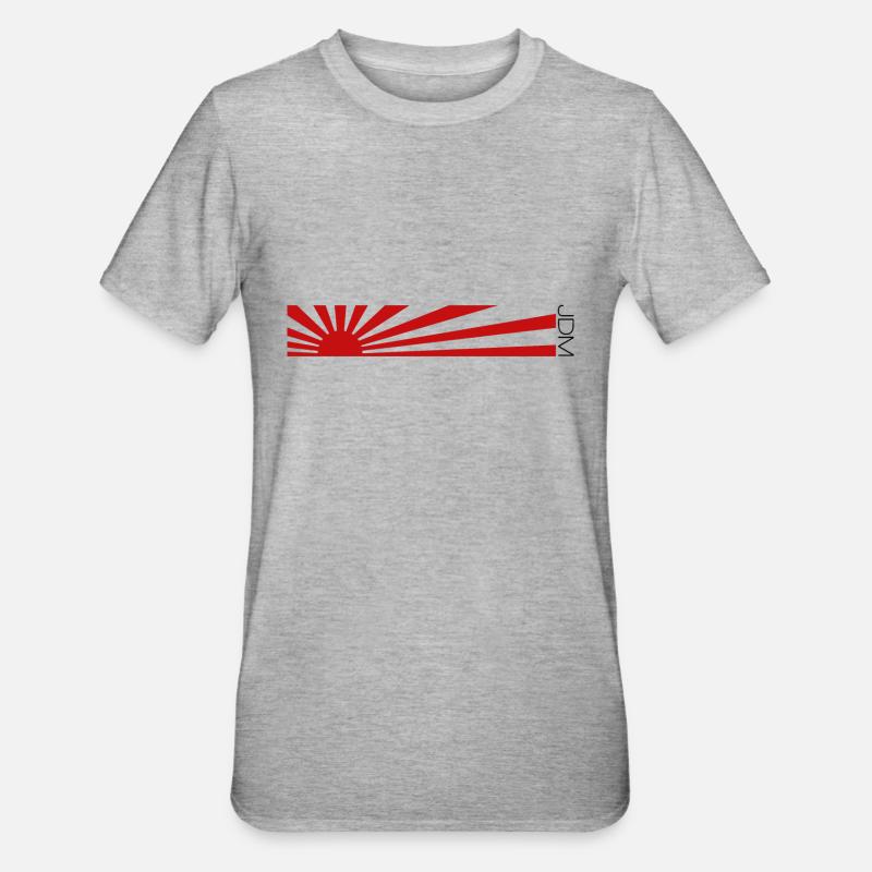 Conception de drapeau JDM - T-shirt polycoton Unisexe - gris chiné