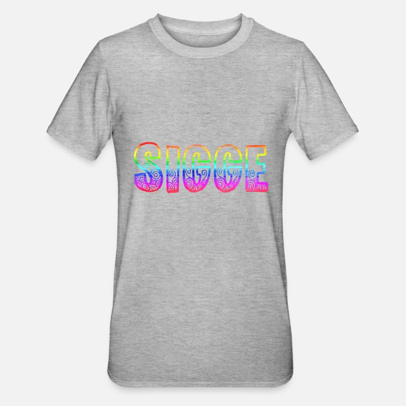 sigge rs arc-en-ciel - T-shirt polycoton Unisexe - gris chiné