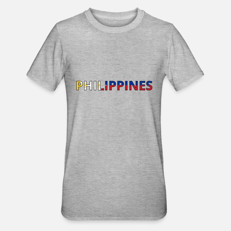 Drapeau Philippines - T-shirt polycoton Unisexe - gris chiné