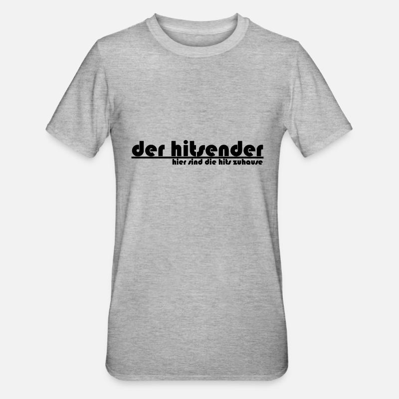 Hitsender_Logo - Unisex Polycotton T-Shirt - Grau meliert