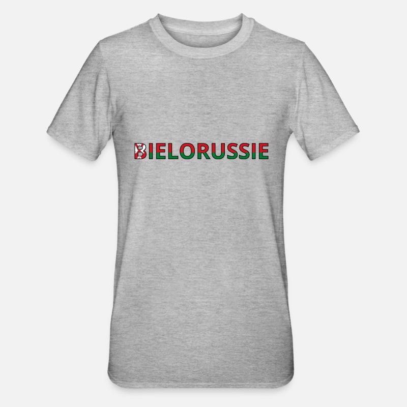 Drapeau Biélorussie - T-shirt polycoton Unisexe - gris chiné