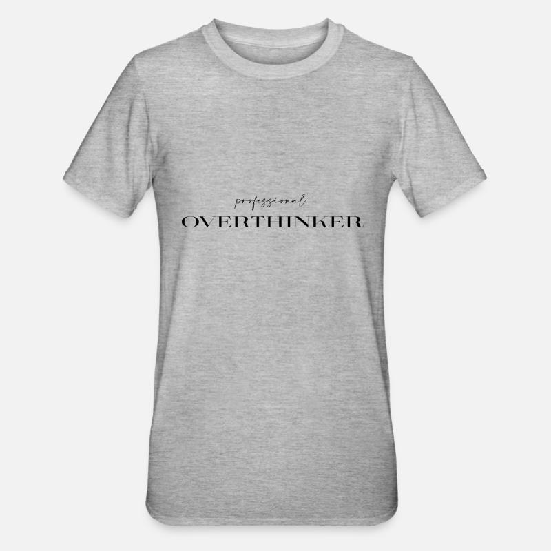 professional Overthinker - Unisex Polycotton T-Shirt - Grau meliert