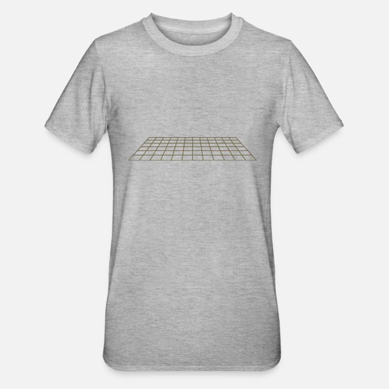 Perspective 3D Synthwave - Unisex Polycotton T-Shirt - heather grey