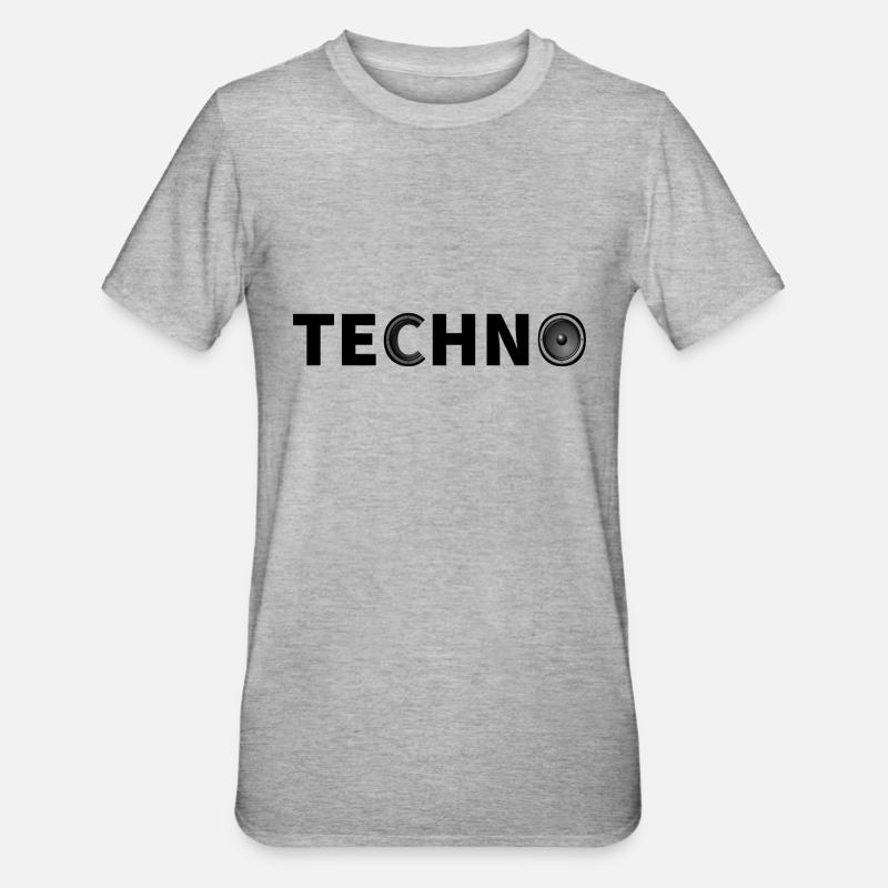 Basse techno - T-shirt polycoton Unisexe - gris chiné