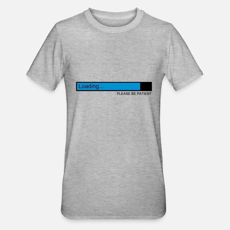 loading / ladebalken / pc / download - Unisex Polycotton T-Shirt - Grau meliert