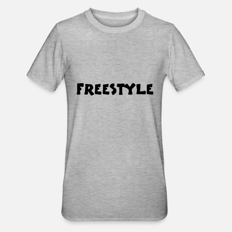 freestyle2_vec_1 - Unisex Polycotton T-Shirt - heather grey