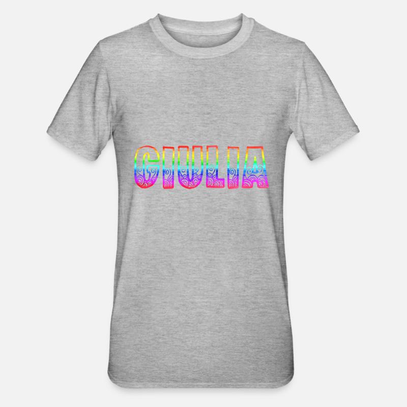 giulia rs arc-en-ciel - T-shirt polycoton Unisexe - gris chiné
