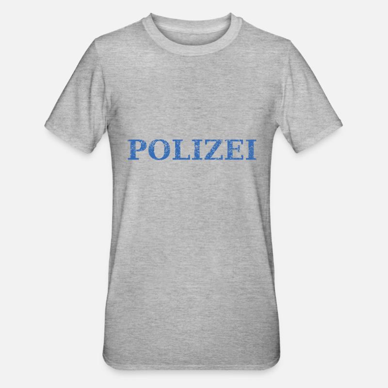Polizei - Unisex Polycotton T-Shirt - Grau meliert