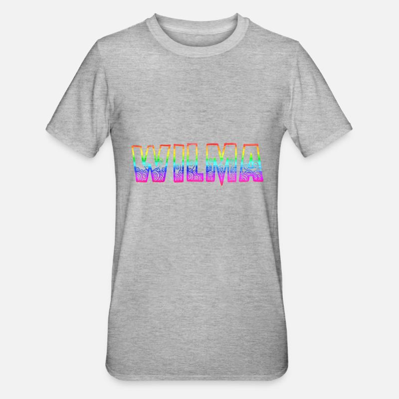 wilma rs arc-en-ciel - T-shirt polycoton Unisexe - gris chiné