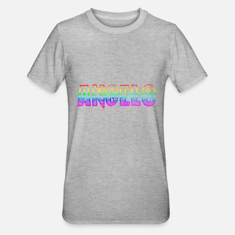 angelo rs regenbogen - Unisex Polycotton T-Shirt - Grau meliert
