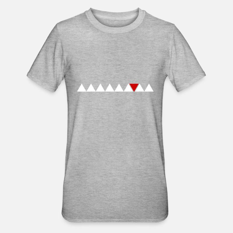 différents triangles - T-shirt polycoton Unisexe - gris chiné