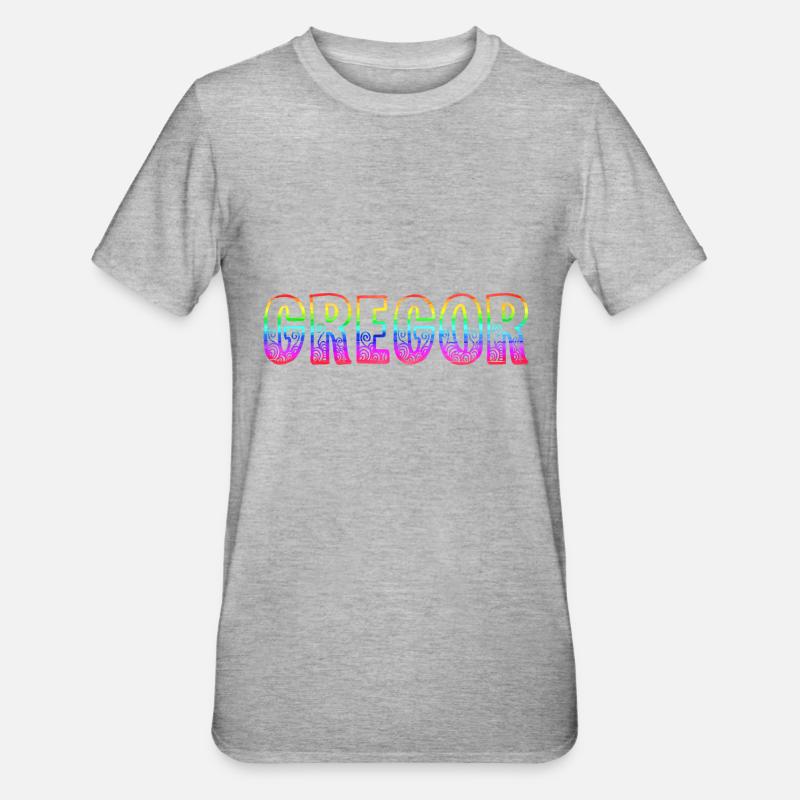 gregor rs arc-en-ciel - T-shirt polycoton Unisexe - gris chiné