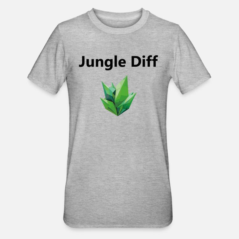 league legend Jungle Diff Schwarz - Unisex Polycotton T-Shirt - Grau meliert