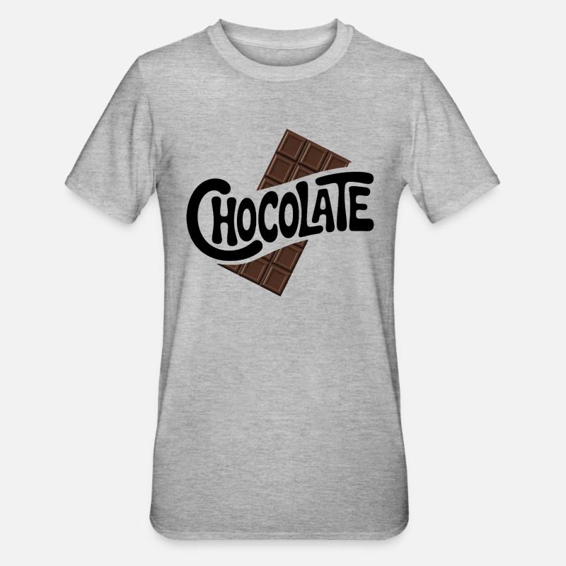 Chocolat - Cool Sweets Logo - T-shirt polycoton Unisexe - gris chiné