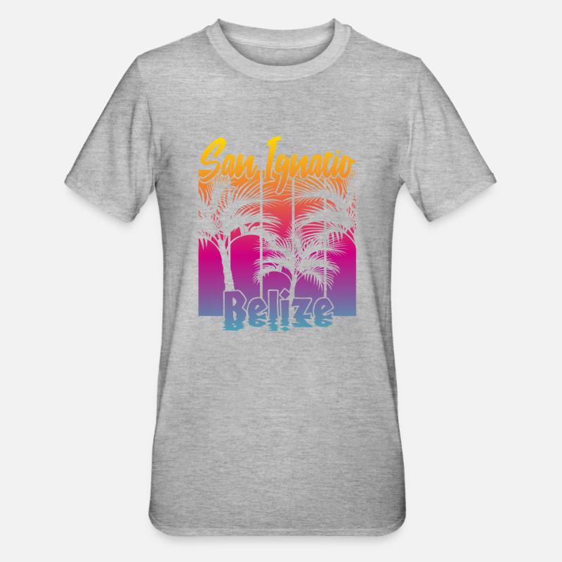 San Ignacio Belize - T-shirt polycoton Unisexe - gris chiné