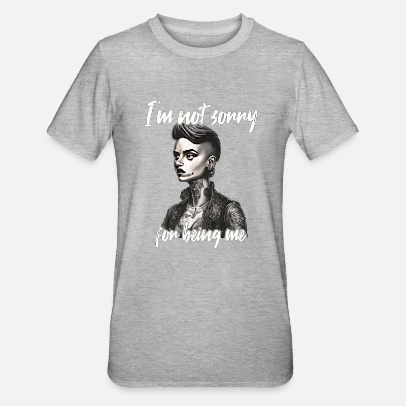 Fier de mon individualité - T-shirt polycoton Unisexe - gris chiné