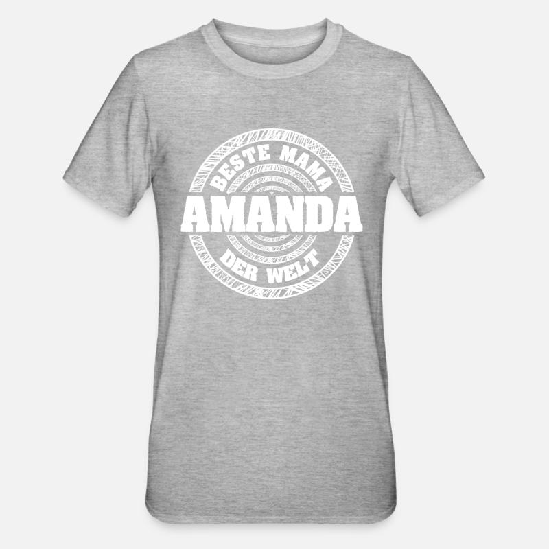 Mutter Amanda - Unisex Polycotton T-Shirt - Grau meliert