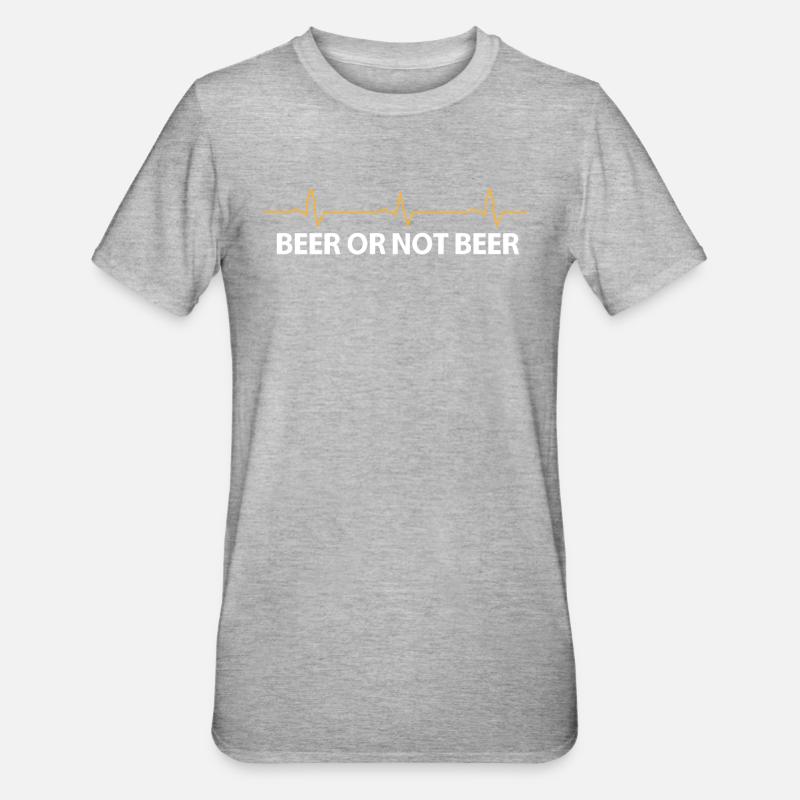 Bier oder kein Bier - Unisex Polycotton T-Shirt - Grau meliert