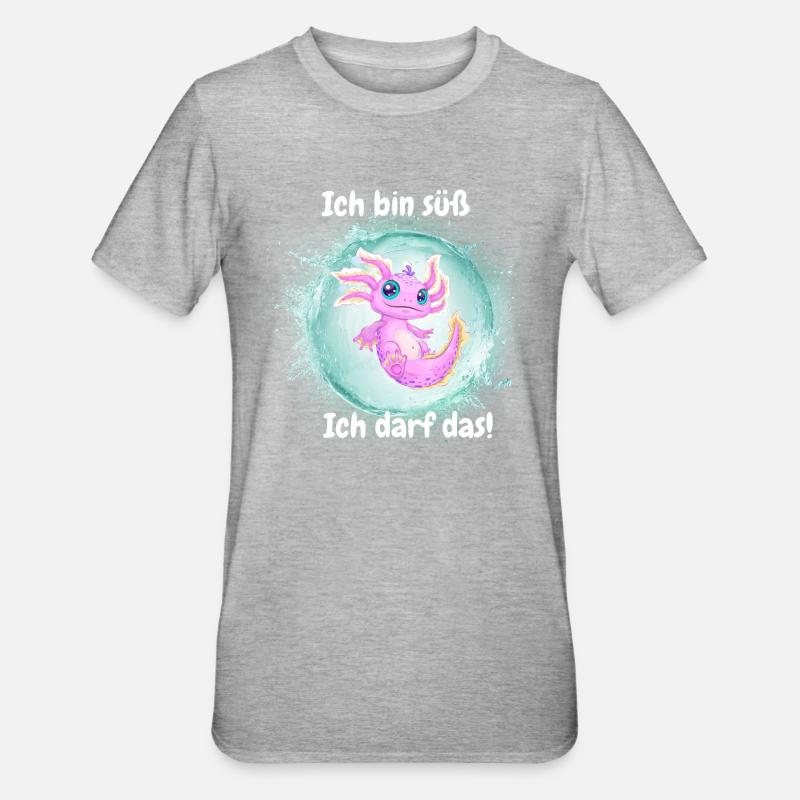 Ich bin süß - Unisex Polycotton T-Shirt - Grau meliert