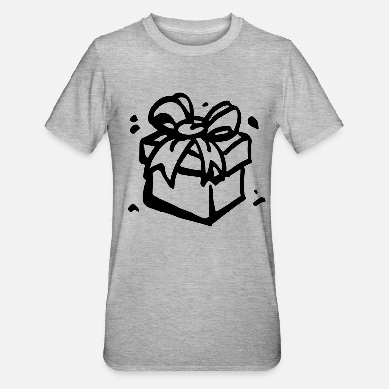 Gift Box / gift box - present - Unisex Polycotton T-Shirt - heather grey