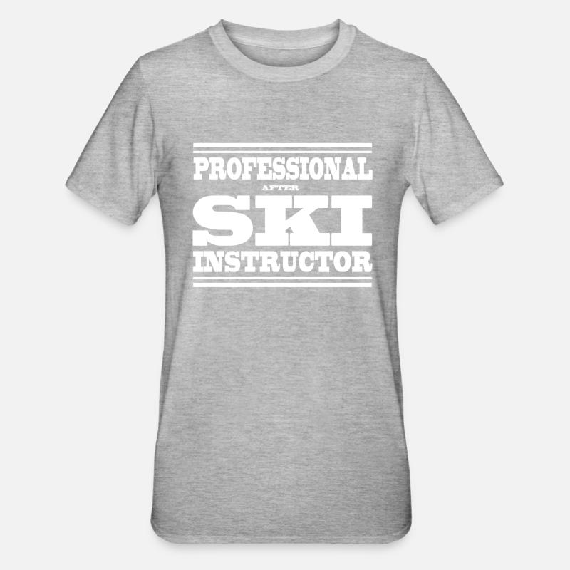 SKI INSTRUCTOR - Unisex Polycotton T-Shirt - heather grey