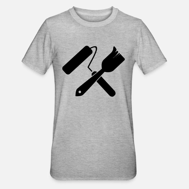 Lackierer Tools - Unisex Polycotton T-Shirt - Grau meliert