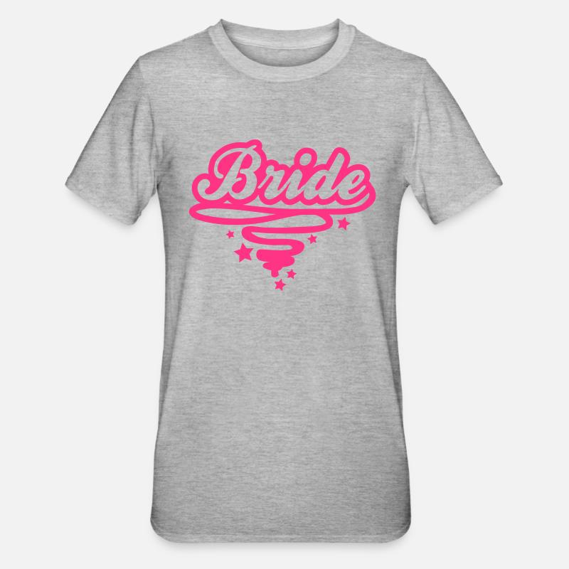 bride_design_1rr1 - T-shirt polycoton Unisexe - gris chiné