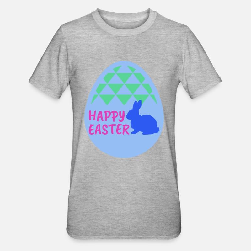 Joyeuses Pâques - Joyeuses Pâques - T-shirt polycoton Unisexe - gris chiné