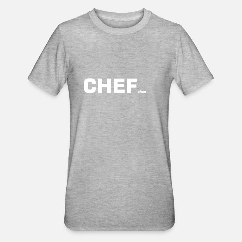 Chef Chefchen - Unisex Polycotton T-Shirt - Grau meliert