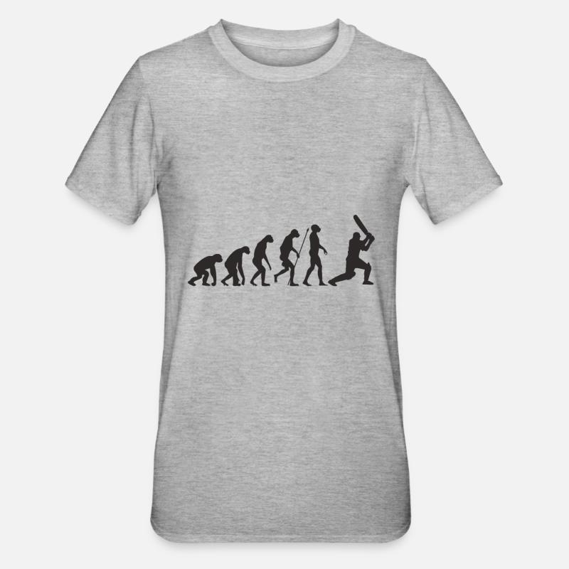 Evolution du cricket - T-shirt polycoton Unisexe - gris chiné