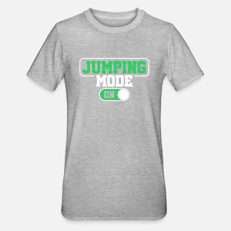 Trampolin - Unisex Polycotton T-Shirt - Grau meliert