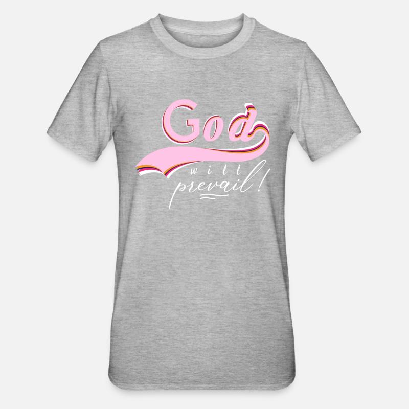 Gott wird siegen - Unisex Polycotton T-Shirt - Grau meliert