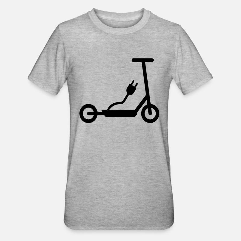 E-Scooter E-Roller Scooter - T-shirt polycoton Unisexe - gris chiné