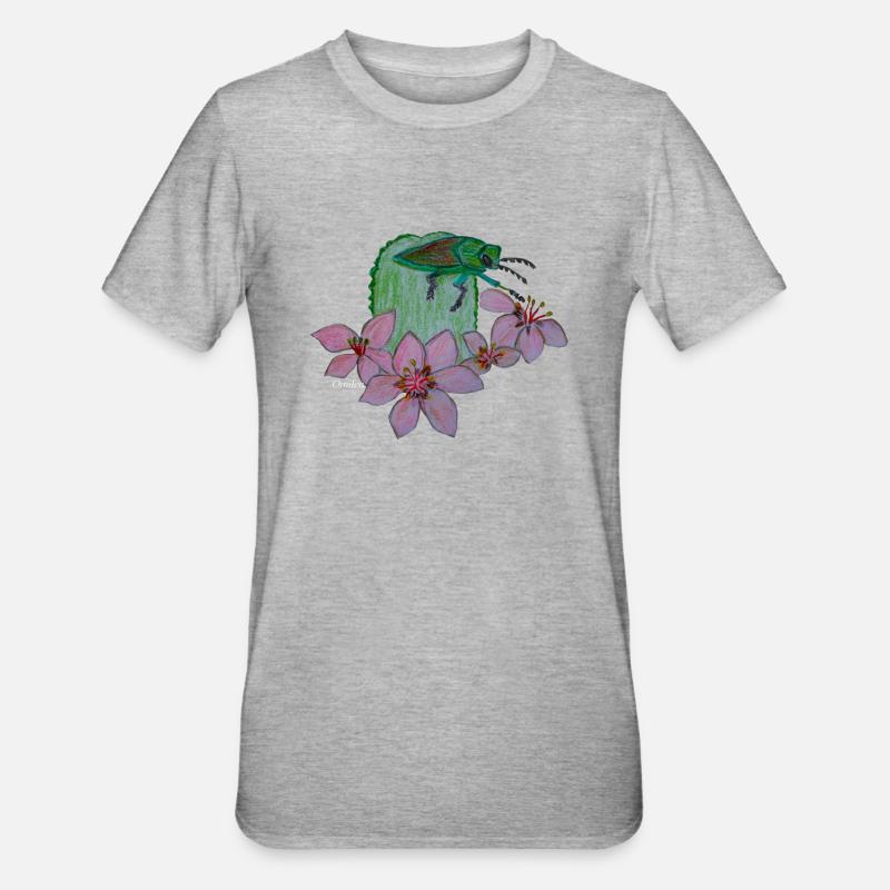 Juvel bug - Unisex polycotton T-shirt - grå meleret