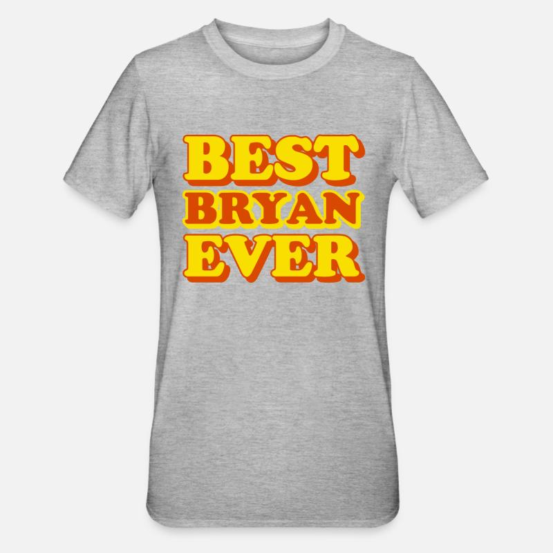 Bryan First Name Funny Gift - Unisex Polycotton T-Shirt - heather grey