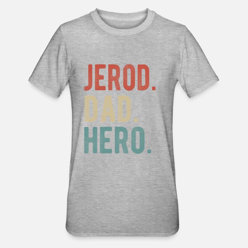 Jerod Papa Held - Unisex Polycotton T-Shirt - Grau meliert