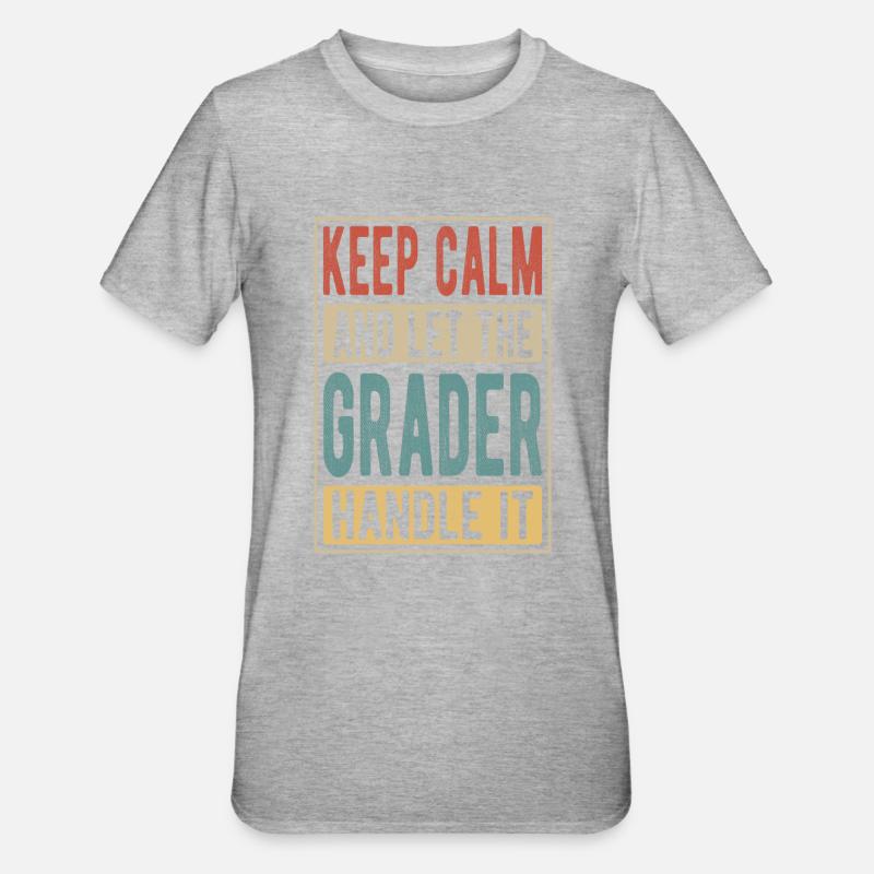 Grader Retro Geschenk - Unisex Polycotton T-Shirt - Grau meliert