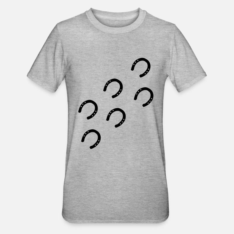 Cheval - T-shirt polycoton Unisexe - gris chiné