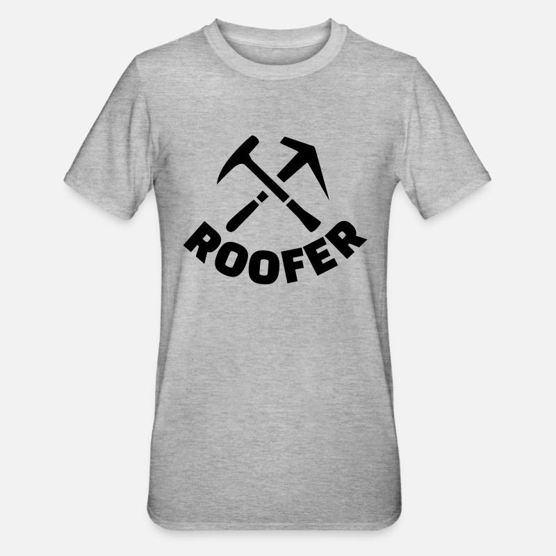 Dachdecker - Unisex Polycotton T-Shirt - Grau meliert