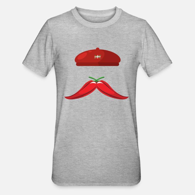 BASQUE - pays basque - T-shirt polycoton Unisexe - gris chiné