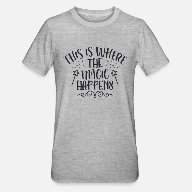 This Is Where The Magic - Unisex Polycotton T-Shirt - heather grey