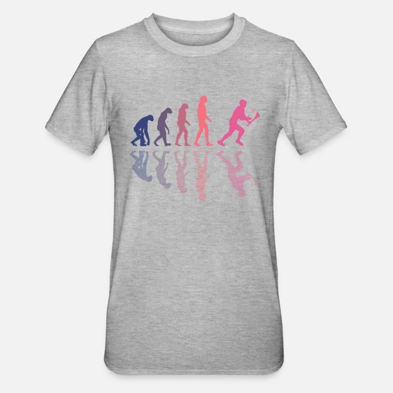 L’évolution du hurling - T-shirt polycoton Unisexe - gris chiné