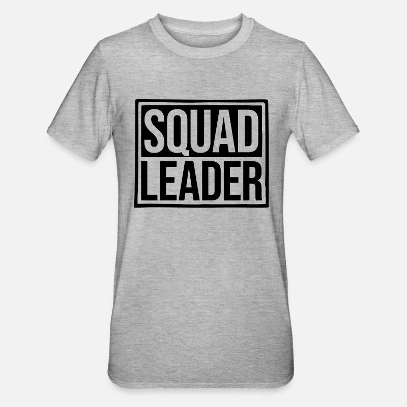 Conception du bouclier Squad Leader - T-shirt polycoton Unisexe - gris chiné