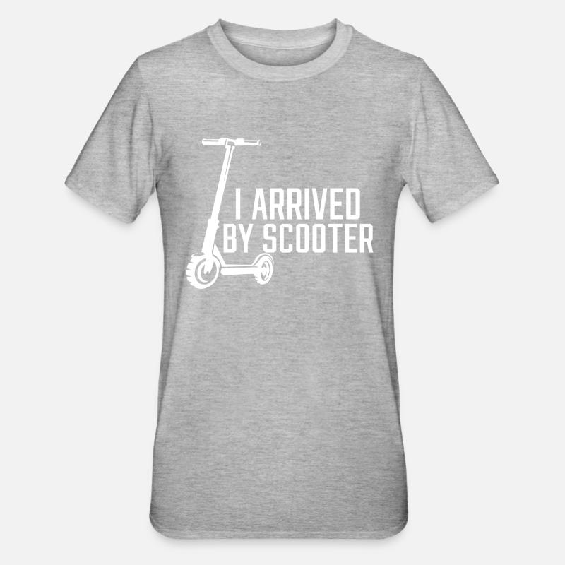 E-Scooter E-Roller Scooter - T-shirt polycoton Unisexe - gris chiné