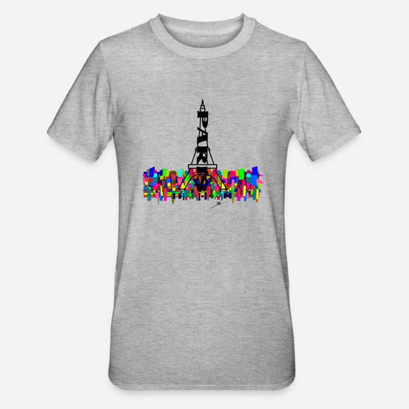 Art Eiffel Paris - Unisex Polycotton T-Shirt - heather grey