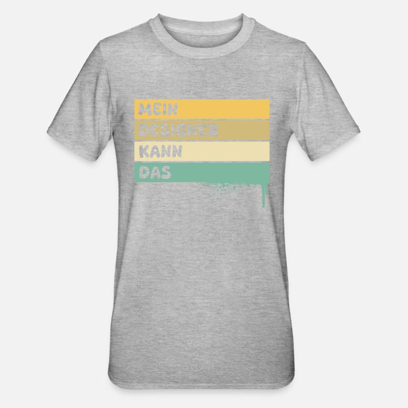 Beruf Designer - Unisex Polycotton T-Shirt - Grau meliert