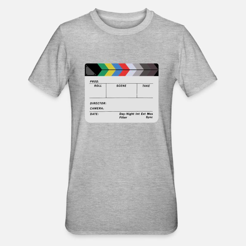 Conception de clap vierge - T-shirt polycoton Unisexe - gris chiné