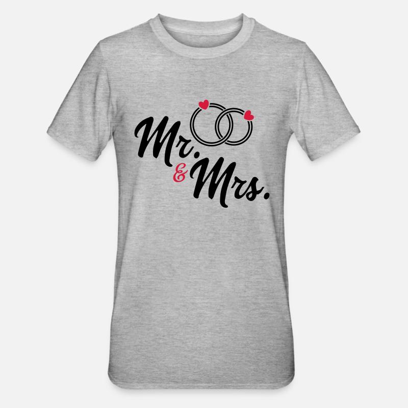 Ehepaar - Unisex Polycotton T-Shirt - Grau meliert