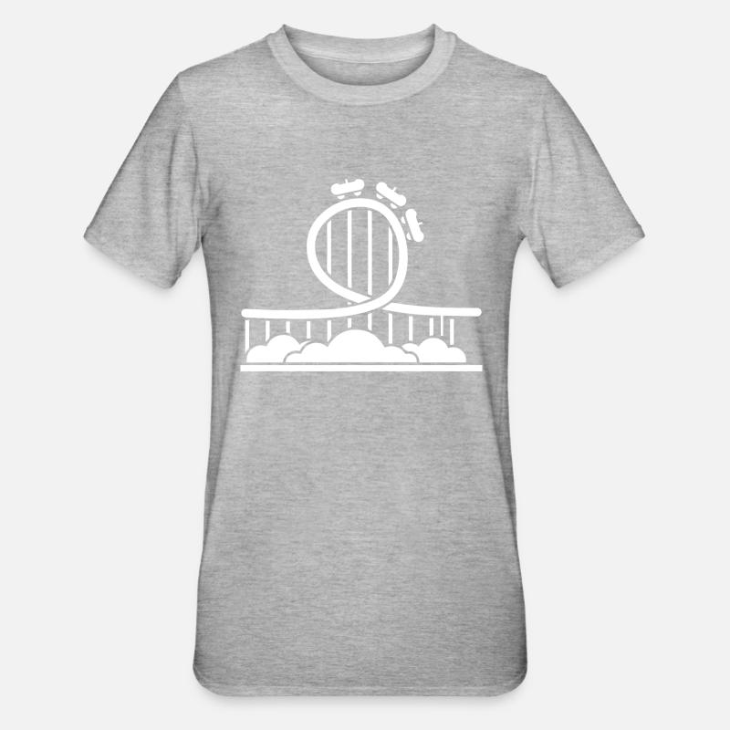 Rollercoaster Roller Coaster - Unisex Polycotton T-Shirt - heather grey